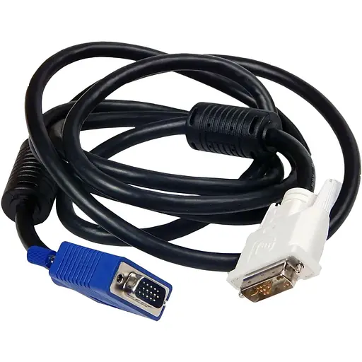 Кабель мультимедийный DVI to VGA (1.8 м) Б/У - фото 1