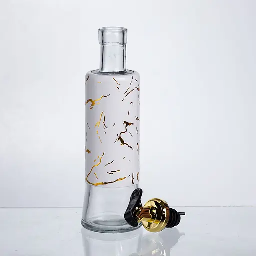 Бутылка для масла с дозатором 300 мл белый мрамор HP-1343 - фото 2