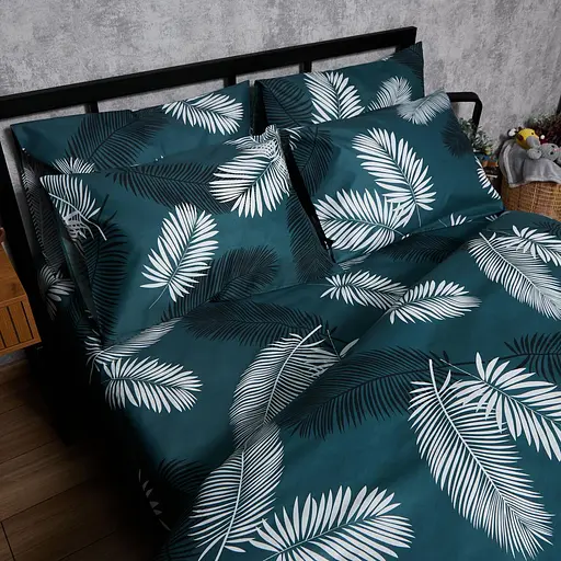 Комплект постельного белья Moon&Star Микросатин Premium Green Oasis King Size 220x240 наволочки 2х40х60 - фото 8