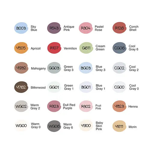 Комплект маркеров Portrait, 24 шт. 99IDEAS - фото 2