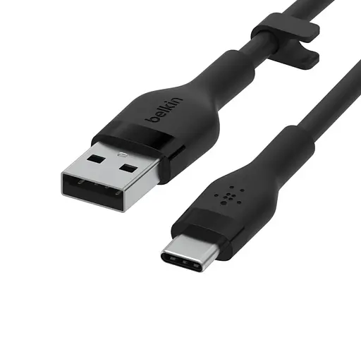 Belkin Кабель USB-A > USB-C зарядка/синхронизация 3м, 60Вт, Type-C, силиконовый с клипсой, черный - фото 10