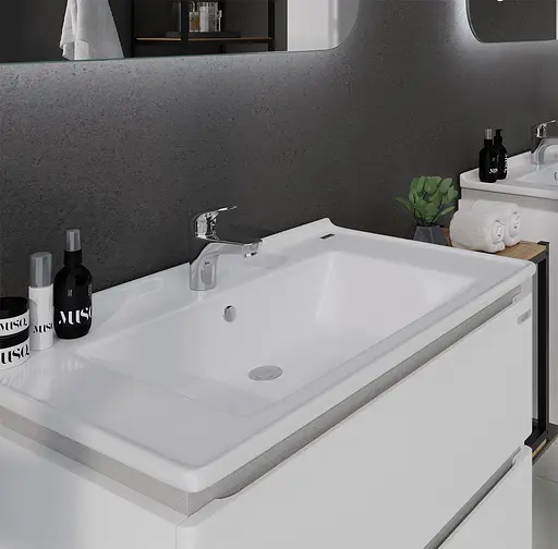 Тумба з умивальником Sanwerk Амата Air 80 Білий з умивальником Меркур MV0000793 Білий - фото 4