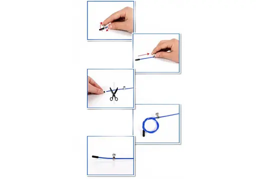 Скоростная скакалка EasyFit Speed Cable Rope 3 м со стальным тросом красная (EF-2039-R) - фото 2