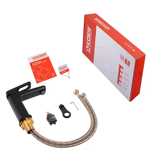 Змішувач для умивальника Koer KB-10031-05 KR5431 Чорний матовий - фото 6