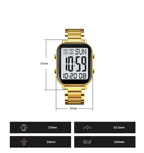 Мужские наручные часы Skmei 2259 (Золотистые с белым) - фото 8