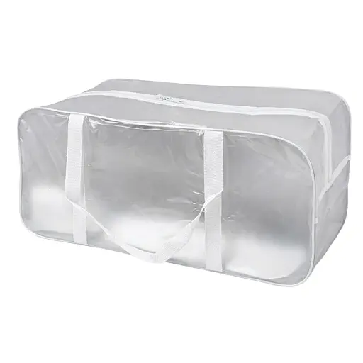 Матовая сумка в роддом размер L 50 х 25 х 30 см (белая) - фото 1