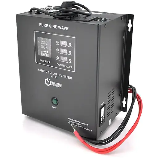 Гібридний інвертор Europower RTSWm-MPPT-1000LCD, 700W, 12V, струм заряду 10A, 140-275V, MPPT (20/40А, 15-75Vdc)