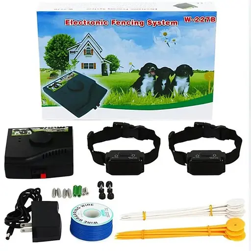 Електронний паркан для собак з 2ма нашийниками на батарейці Крона Pet W-227B, провідний (100838-2) - фото 7