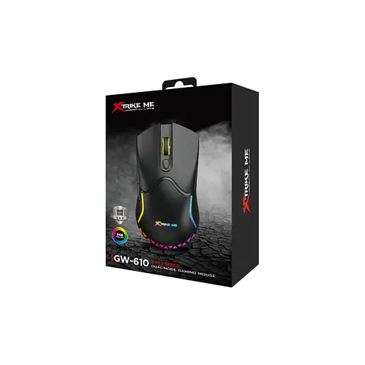 Мишка Xtrike ME GW-610 Wireless RGB Black (GW-610) - фото 7