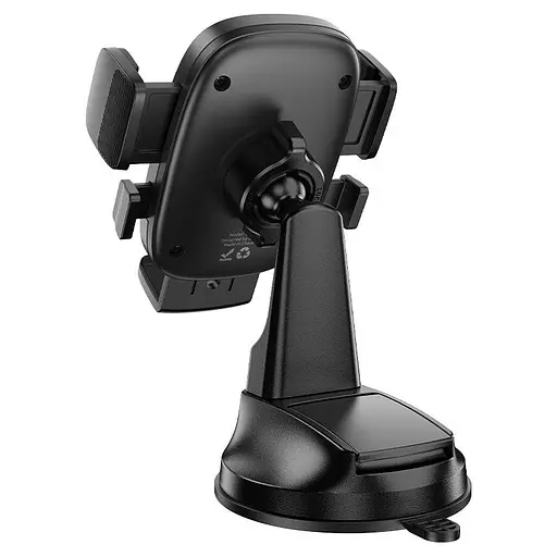 Холдер Hoco H76 Crown one-button car holdercenter console Чорний - фото 3