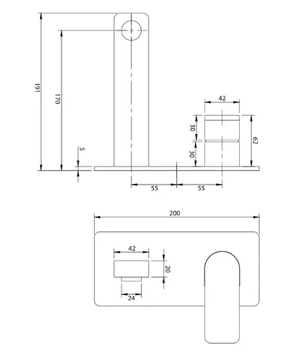 Змішувач для раковини Omnires Baretti прихованого монтажу chrome (BA7815CR) - фото 4