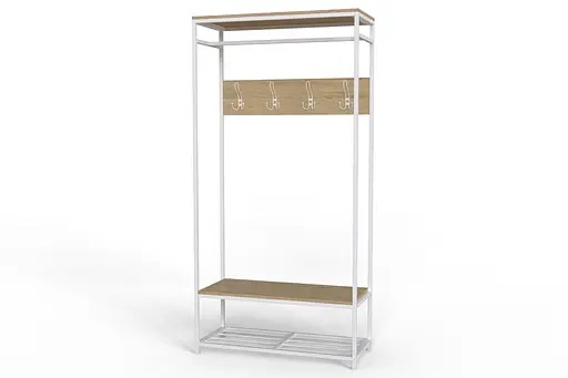 Вішалка модульна підлогова Ferrum-decor Треліс 15 180x90x38 ДСП білий Дуб Сонома 16мм (FRD-104370) - фото 3