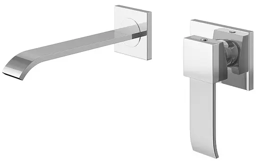 Смеситель для умывальника Kohlman Axis chrome + BOX скрытого монтажа QW180N Хром - фото 1