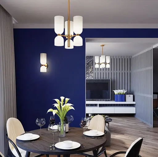 Люстра в корпусі латунь з видовженими матовими плафонами | Арт. J 1801/6 | Line F - фото 1