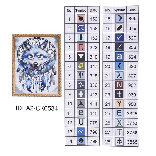 Набір з алмазною мозаїкою "Блакитний вовк" 40*50 см, IDEA2-CK6534, ТМ "99IDEAS" - фото 8