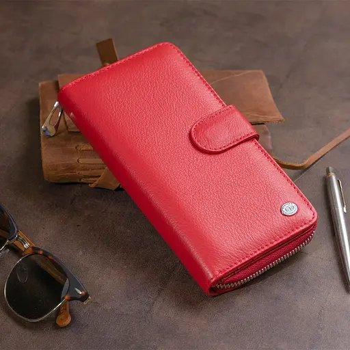 Кожаный женский кошелек ST Leather 19х9.5х2.5 см acs0016017 - фото 9