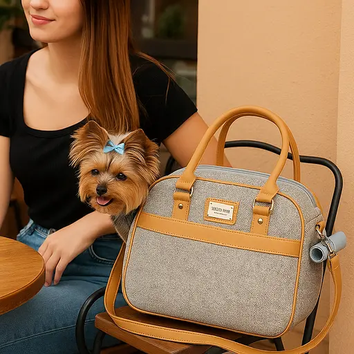 Сумка-переноска для тварин Trixie Helen 19x28x40 см сіра  - фото 4