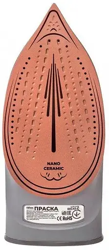 Гладильный утюг Rotex RIC41-C Ultra Glide Керамическое покрытие 2400Вт Резервуар 220мл Черный/Оранжевый - фото 5