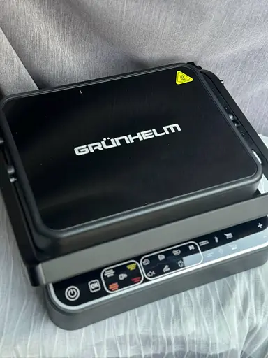 Прижимной контактный электрический гриль Grunhelm G2203 домашний с антипригарным покрытием 2200Вт Черный - фото 4