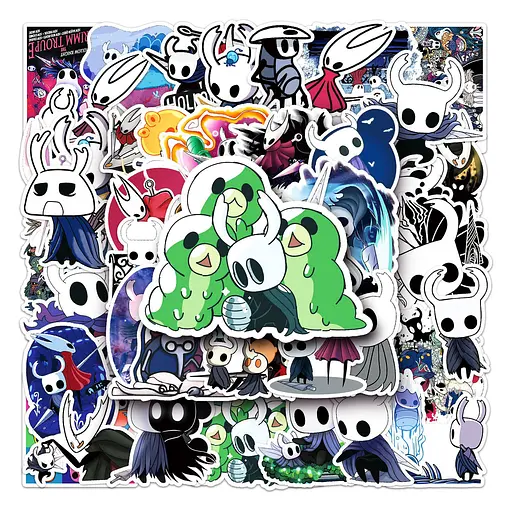 Стікерпак Порожній лицар Шовкова пісня Набір наклейок GeekLand Hollow Knight Silksong 50 штук - фото 4