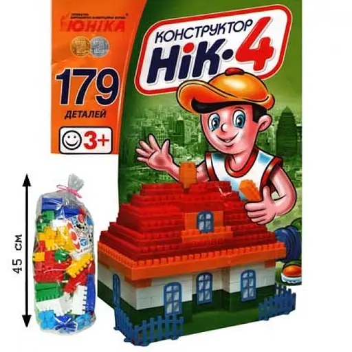 Детский конструктор НИК-4 70910, 179 больших деталей - фото 2