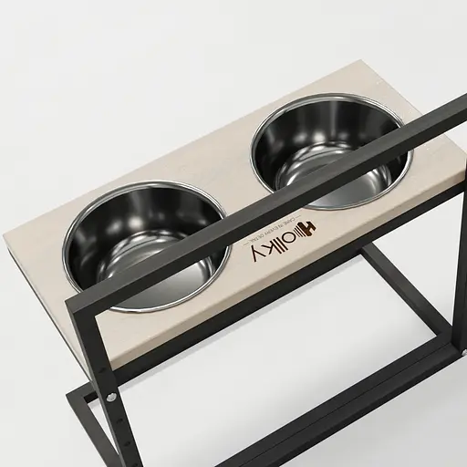 Hollky Flex L — регульовані миски на підставці для великих собак (2 × 1.8 л) - фото 5