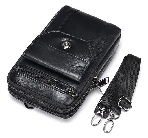 Чоловіча шкіряна сумка на пояс Vintage 11х18,5х4 см sum0015060 - фото 5