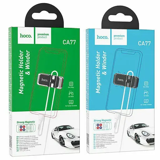 Тримач Hoco CA77 Carry winder magnetic car holder з органайзером кабелю - фото 3
