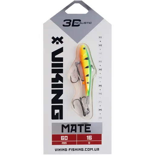 Балансир Viking Fishing Mate Ice Jig 60mm 17g #04 Fire Perch - фото 2