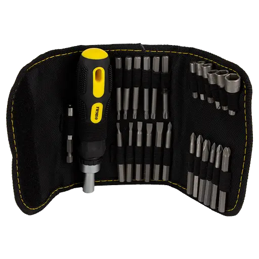 Отвертка Sigma + биты 18 шт + насадки торцевые 6 шт CrV 4002111 - фото 4