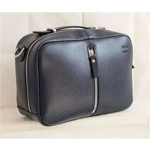 Жіноча шкіряна сумка Avenue синя Saffiano - фото 1