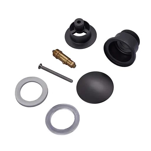 Донний клапан Koer PW-01-05 Click-Clack універсальний KR3403, Чорний матовий - фото 2