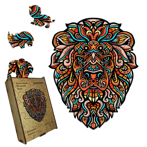 Пазл деревянный Сказочный Левчик, А3, Картонная коробка 200 элементов