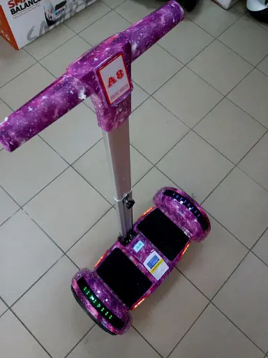 Гироскутер-сигвей с ручкой Smart Balance A8 Premium 10.5" Фиолетовый Космос - фото 3