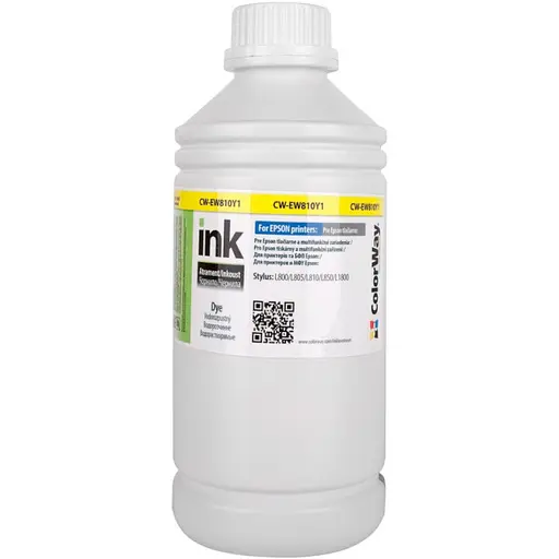 Чорнило ColorWay Epson L800/810/850 1л Yellow (CW-EW810Y1)