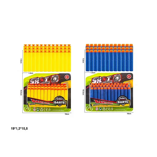 Мягкие пули K814-1/K814-2, 36 шт. (в ассортименте) - фото 2