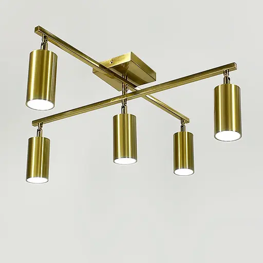 Латунна люстра на 5 спотів з 3 світловими режимами Ø 60 см | Арт. A 68/5 AB | Line F - фото 6