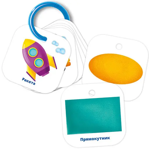 Детские обучающие карточки на кольце Vladi Toys Фигуры и формы Транспорт VT2000-02 - фото 2