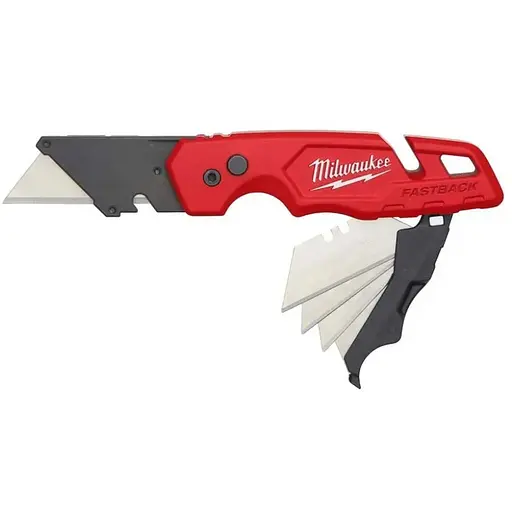 Milwaukee Ніж будівельний трапецеподібний складний Fastback, лезо 18мм, корпус комбінований
