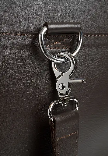 Сумка Harper MAXI з канвасу з темно-коричневими шкіряними вставками - фото 6