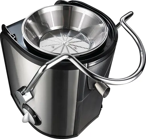 Gorenje Соковитискач відцентрований 800Вт, чаша-1.1л, макуха-1.5л, жолоб на ціле яблуко, пластик/метал, чорний - фото 3