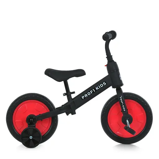 Дитячий біговел-велосипед MBB 1012-3 Profi Kids 12" EVA-колеса ексцентрик чорно-червоний - фото 6