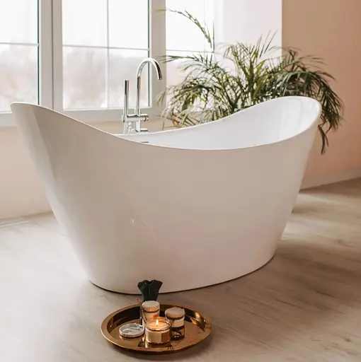 Ванна акрилова окремостояча Rea Ferrano 170x80 whte REA-W0106 Білий - фото 3