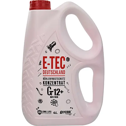 Антифриз E-TEC Gt12+ Glycsol XLC красный 4л