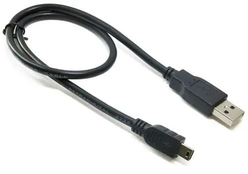 Кабель USB 2.0 AM – miniUSB (5P), 0.5 м, черный, Extradigital (KBU1627) - фото 1