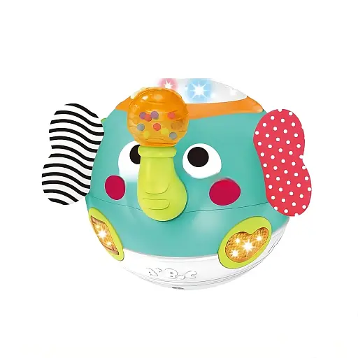 Брязкальце BY 124 інтерактивне слоник, шурхотливі вушка та геометричні фігури