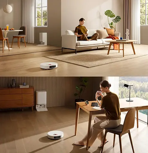 Робот-пилосос мийний + самоочищення Xiaomi Robot Vacuum X20+ (C102) білий - фото 9