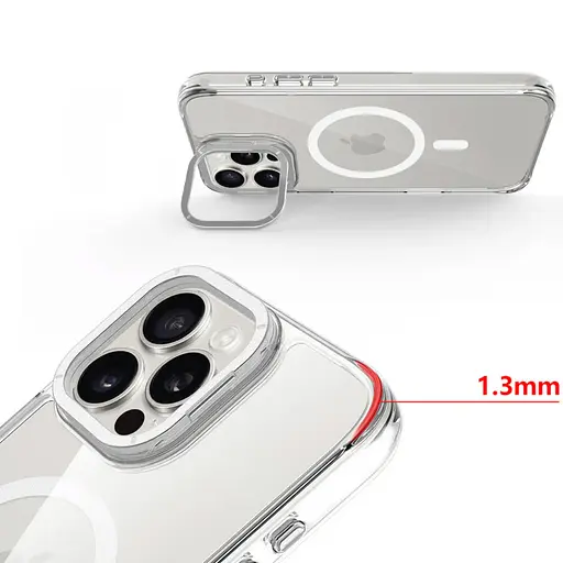 Чохол Epik TPU Space Case Apex with MagSafe для Apple iPhone 16 Pro 6.3 Silver - фото 3