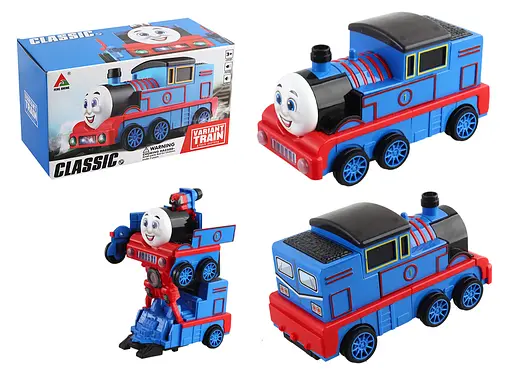 Поезд-трансформер музыкальный, FW338-2A, на батарейках, колесо свободного хода