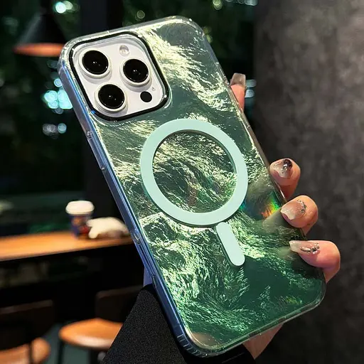 Чохол Epik TPU Shiny Mountain MagFit для Apple iPhone 16 Pro Max 6.9 Green - фото 3